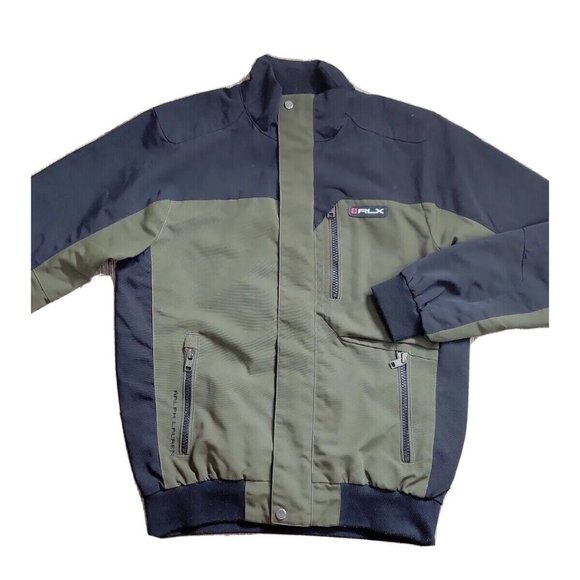 RLX Ralph Lauren Men's M Mid-Weight Winter Jacket Ski Zip Pockets Button Snap - Picture 1 of 12